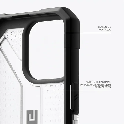 Vista 5 de URBAN ARMOR GEAR UAG - Funda compatible con iPhone 15 Pro Max de 6.7 pulgadas, de plasma, resistente y transparente, transparente, de grado militar