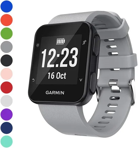 Vista 9 de Correa compatible con Garmin Forerunner 35, correa de repuesto de silicona suave, para reloj inteligente Garmin Forerunner 35, se ajusta a muñecas