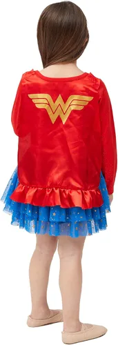 Vista 4 de DC Comics Disfraz de Batgirl para bebé niña con capa extraíble y diadema a juego