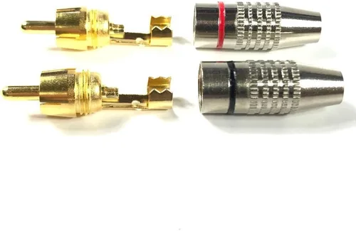 Vista 4 de CESS RCA Plug Solder Gold Audio Video Adaptador Cable Conector (20 unidades)