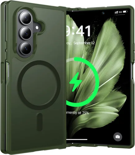 Vista 11 de NO.1 Magnetic for Samsung Galaxy Z Fold 7 Case Compatible with MagSafe [Military Grade Drop Tested][Translucent Matte][Anti-Fingerprint] Soft