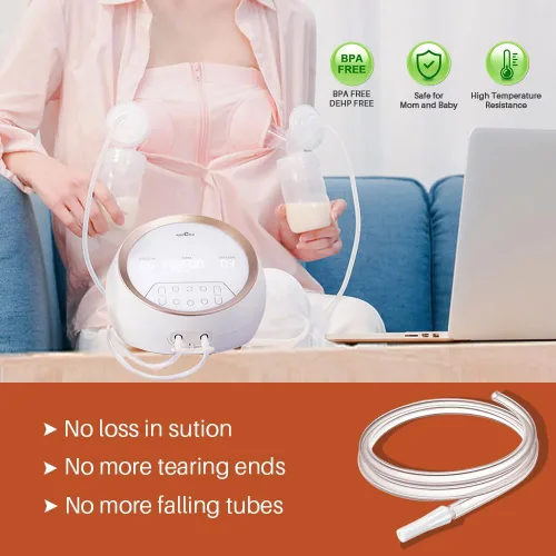 Vista 3 de PumpMom - Tubo de repuesto para extractor de leche eléctrico Spectra Synergy Gold dual y portátil, sin BPA, repuesto Spectra SG de doble potencia