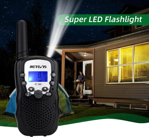 Vista 3 de Retevis RT388 Walkie Talkies para niños, juguetes Walkie Talkie para niños de 6 a 12 años, juguetes para niños, regalos para viajes al aire libre