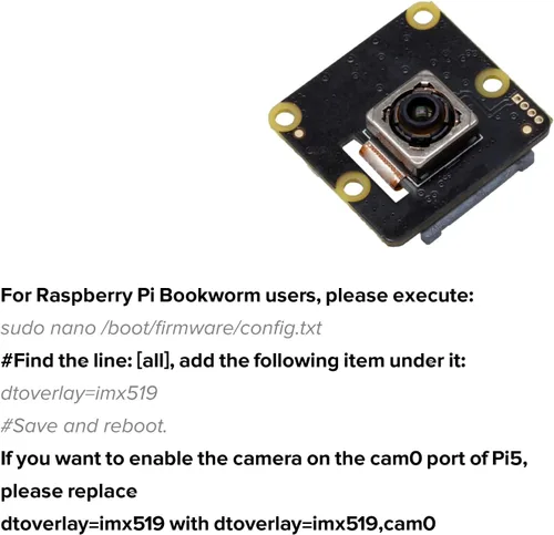 Vista 8 de UCTRONICS Módulo de cámara Raspberry Pi de 16MP, cámara de enfoque automático IMX519 PDAF y CDAF para Raspberry Pi 5, 4, Zero 2W