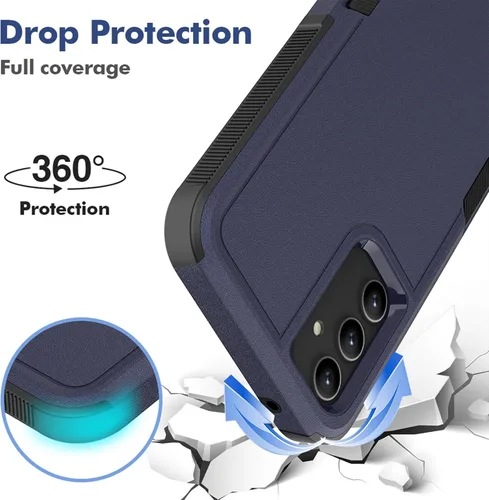 Vista 30 de Jeylly Compatible con Samsung Galaxy A22 5G Funda, Funda Samsung A22 5G con 2pcs protectores de pantalla de vidrio templado
