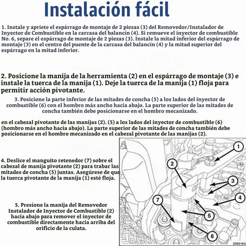 Vista 4 de 9010 Removedor de inyector de combustible Puller Compatible con motor diesel Cummins de 5.9L y 6.7L/Camión Dodge Ram 1500 2500 3500 4500 # 9010A