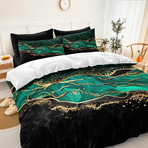 Vista 13 de Juego de edredón de sol y luna negro, juego de ropa de cama boho, ropa de cama de galaxia celestial y espacio estrellado, edredón mandala exótico