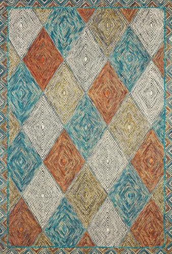 Vista 14 de Loloi II Spectrum Collection SPE-03 Charcoal/Multi 2'-3" x 3'-9" Accent Rug