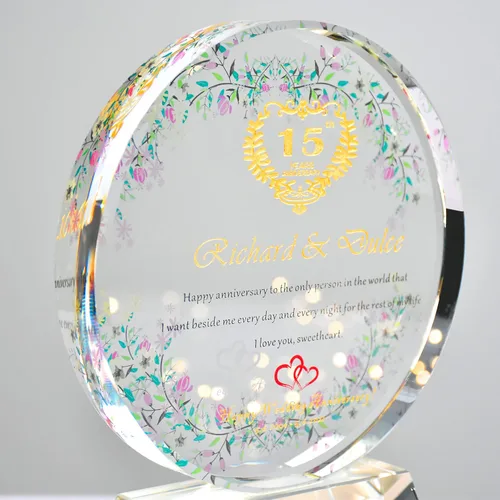 Vista 6 de Regalo personalizado para aniversario de boda para marido o esposa, personalizado con nombres de pareja, fecha de aniversario, regalo único para él