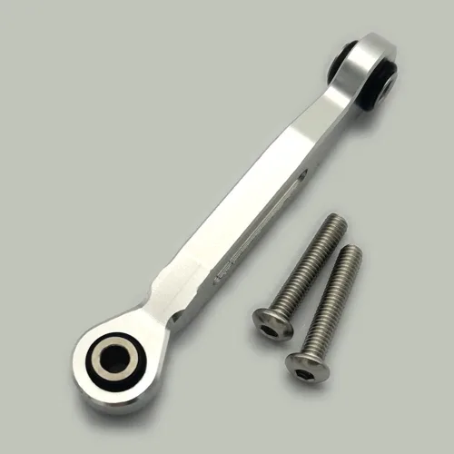 Vista 2 de Varilla de acoplamiento de dirección servo de aluminio 46MM - 1 pieza plata para Traxxas 1/5 XMAXX 7747 1/10 MAXX Maxx Slash 8947