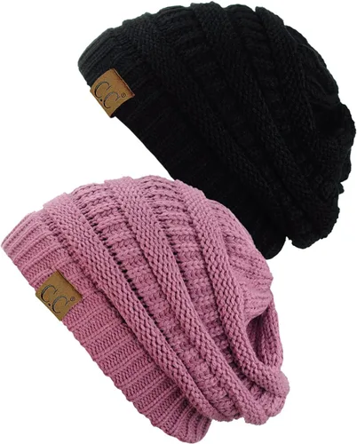 Vista 28 de Gorro a la moda de tejido suave abultado, cálido y elástico de C.C