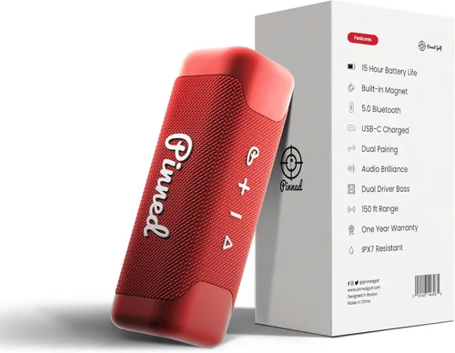 Vista 16 de Altavoz Dart Pinned 2.0 - Recargable USB-C, Batería de 10+ Horas, Resistente al Agua IPX7, Mosquetón con Clip para Bolsa - Altavoces Bluetooth