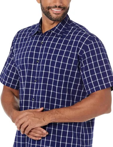 Vista 3 de Tienda Essentials - Camisa de popelina de manga corta de ajuste regular para hombre