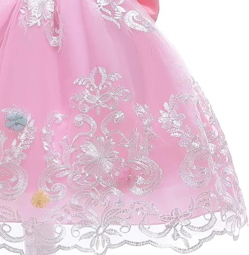 Vista 7 de Jxstar Disfraz de unicornio para niñas, vestidos de princesa de concurso de flores, 2 piezas de accesorios