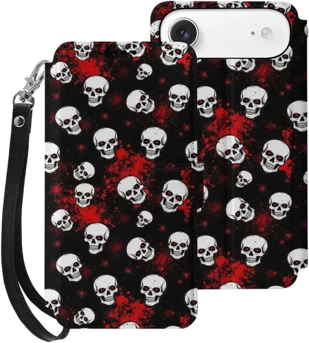 Vista 43 de SWEET TANG Funda protectora para iPhone 17, con tarjetero y tarjetero Patrón 828