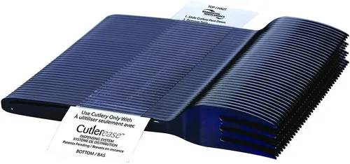 Vista 2 de WNA Cutlerease - Recambio de tenedor de plástico negro, paquete a granel de 960 tenedores, para uso con sistema de dispensación de cubiertos