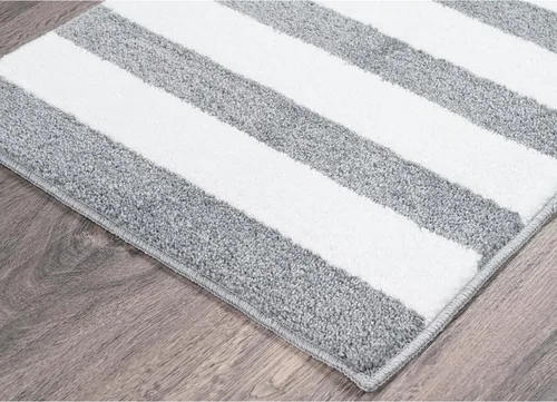 Vista 4 de Garland Rug Juego de 2 alfombras de baño lavables a rayas de playa, antideslizantes, suaves y absorbentes, de secado rápido, lavables a máquina