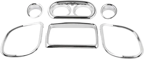 Vista 2 de Kit de ajuste de altavoz de radio y velocímetro de ABS cromado para Harley Road Glide 2015-2023