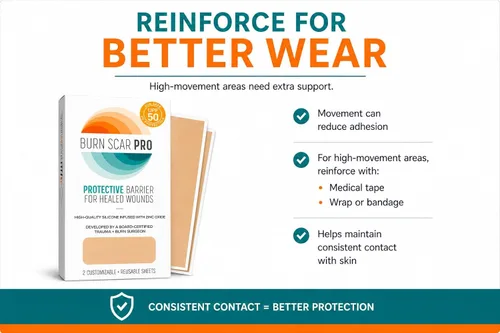 Vista 9 de Burn Scar Pro™ Láminas de silicona para cicatrices con protección UV (2 hojas)