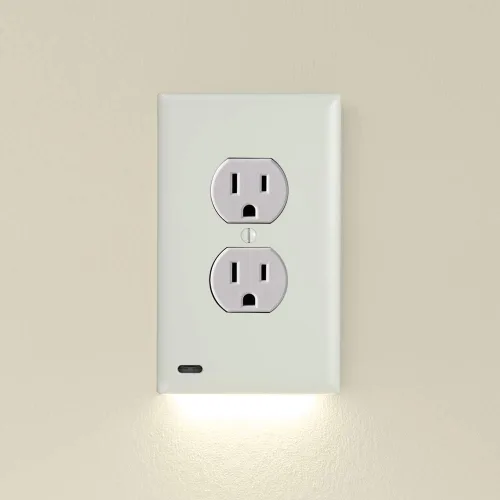 Vista 9 de 6 unidades - SnapPower GuideLight [para decoración estándar, no para enchufes GFCI] - Luz nocturna - Placa de pared para enchufe eléctrico con luces