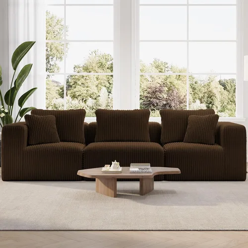 Vista 75 de Novilla - Sofá biplaza modular de 70.8 pulgadas, sofá modular de espacio pequeño, moderno sofá de nube con soporte Smarts Coil®, sofá seccional sin