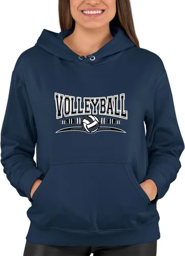 Vista 20 de Go All Out Sudadera con capucha para hombre y mujer con diseño fresco de voleibol