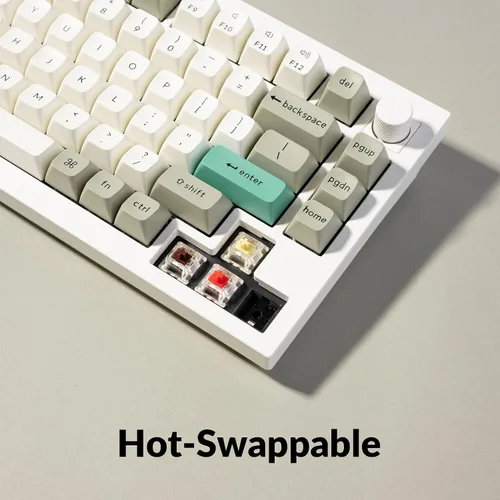 Vista 2 de Keychron Q1 Max RGB QMKVIA Teclado mecánico personalizado, perilla programable de metal completo de 2.4 GHzBluetoothTeclado con cable
