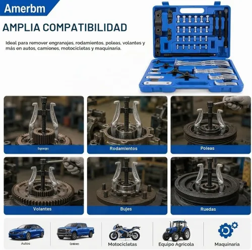 Vista 5 de Extractor de Engranajes de Cubo con Polea Separador de Rodamientos de 2 y 3 Patas 3" 4" 6" 8" Juego de Extractores de Engranajes Adecuado