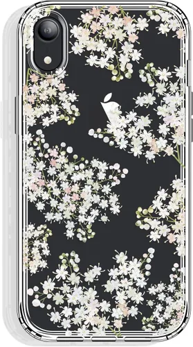 Vista 14 de GYZYA Funda para iPhone X y iPhone Xs, 5.8 pulgadas transparente con diseño floral, lindo protector delgado parachoques de TPU + cubierta trasera a