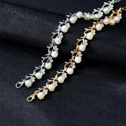 Vista 3 de Collar multicapa de perlas de imitación exageradas+pulsera+arete Collar de perlas grande Conjunto de joyas de boda para mujeres y niñas