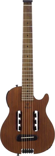 Vista 4 de Traveler Guitar Escape Mark III - Guitarra acústica de caoba Acústica portátil con amplificador de auriculares integrado Guitarra sin cabeza a
