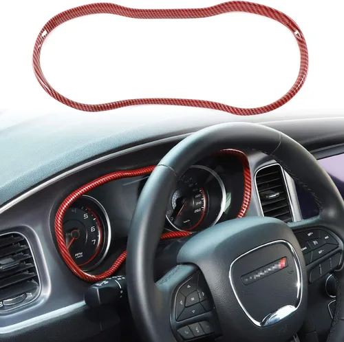 Vista 16 de Voodonala Consolas centrales de fibra de carbono para cargador, tablero de instrumentos, accesorios interiores para Dodge Charger 2015-2026+, 1