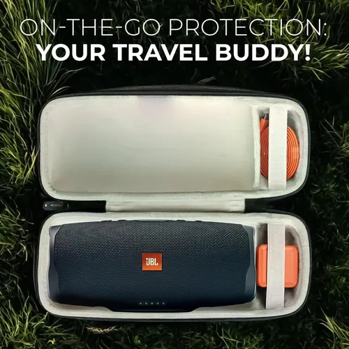 Vista 4 de HomEquip Funda rígida para altavoz portátil inalámbrico JBL Charge 5 / Charge 4 (funda solamente)