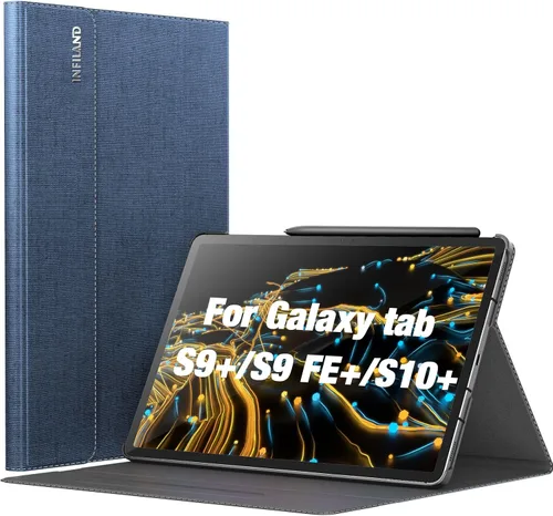 Vista 11 de INFILAND Funda para Galaxy Tab S10+ Plus 2024, S9+ Plus, S9 FE Plus, funda de soporte multiángulo compatible con Samsung Tab S10 Plus/S9 Plus/S9 FE