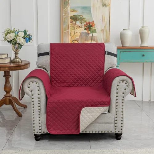 Vista 48 de XINEAGE Funda para Sillón Reclinable Resistente al Agua, Fundas Antideslizantes para Silla Reclinable con Bolsillos, Fundas Acolchadas Gruesas