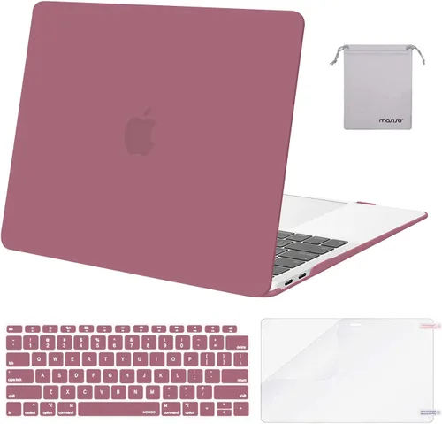 Vista 13 de MOSISO - Funda rígida y de plástico compatible con MacBook Air de 13 pulgadas versión 2022, 2021-2018, A2337 M1 A2179 A1932; con cubierta