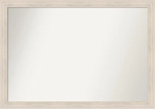 Vista 334 de Amanti Art Espejo personalizado, espejo de baño estrecho Alexandria White Wash, espejo de pared o espejo de tocador de baño sobre el fregadero