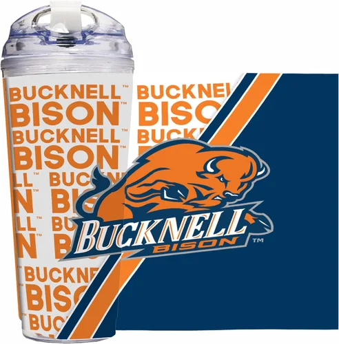 Vista 118 de Rico Industries Taza acrílica NCAA estándar de 24 onzas con tapa con bisagra, taza de doble pared oficialmente licenciada con pajita