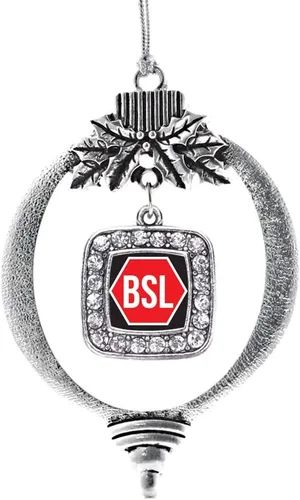 Vista 28 de Inspired Silver - Bon Voyage Cruise Ship Charm Ornamento – Adornos navideños cuadrados de plata con joyas de circonita cúbica