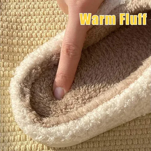 Vista 4 de Pantuflas de cara sonriente para mujeres y hombres, retro, cómodas, cálidas, suaves, mullidas, de felpa, para casa, divertidas, bonitas, sonreír