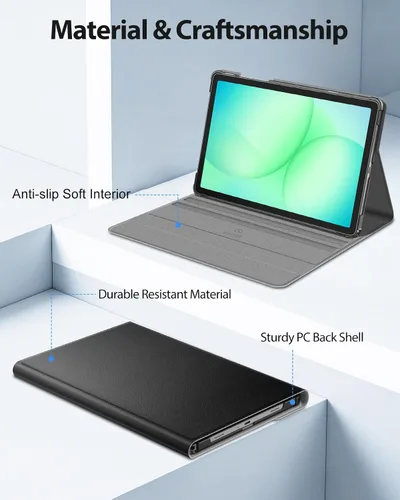 Vista 8 de FINTIE Funda con teclado para Samsung Galaxy Tab A11 Plus/A9 Plus 11'', color negro 3 ángulos de visión, teclado Bluetooth desmontable, batería