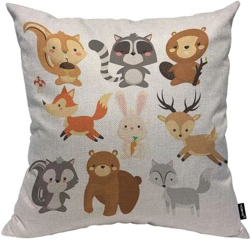 Vista 25 de HOSNYE Funda de almohada decorativa de árboles de abeto y pino 16x16, árboles verdes saludables en un cojín de almohada de abeto antiguo, funda