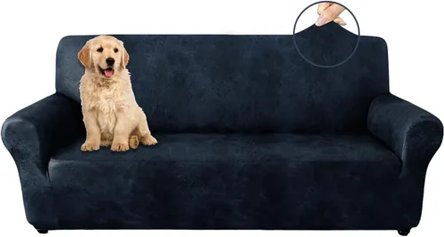 Vista 9 de ANARACHON - Funda elástica para sillón con aspecto de piel, 1 pieza Negro
