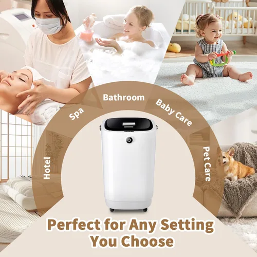 Vista 7 de Calentadores de Toallas para Cubo de Baño, Calentador Caliente de Toallas de Spa Grande de Lujo Estilo Cubo - Toallas Calientes en 10 Minutos - Cabe