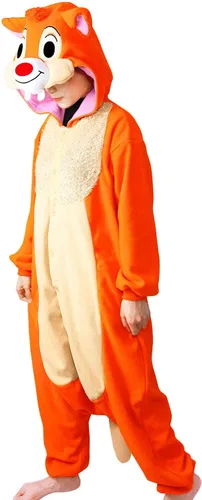 Vista 3 de Pijama unisex para adultos, disfraz de animal ardilla para Halloween