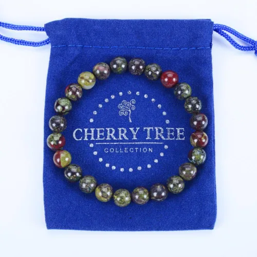 Vista 5 de Cherry Tree Collection brazalete elástico con cuentas de gemas redondas de 516pulgada.
