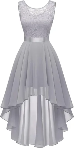 Vista 19 de BeryLove Vestido de cóctel de encaje formal para mujer, fiesta de invitada Negro