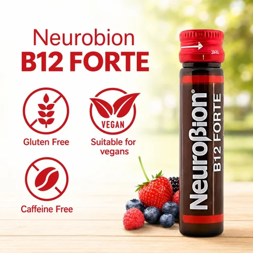 Vista 3 de Neurobion B12 Forte 10 viales x 10 ml (el embalaje puede variar) El líquido de alta potencia apoya la energía diaria y la función nerviosa