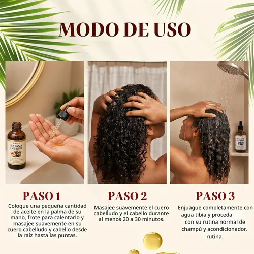 Vista 7 de Batana Oil for Hair Growth – 100% Pure Unrefined Hair & Scalp Oil