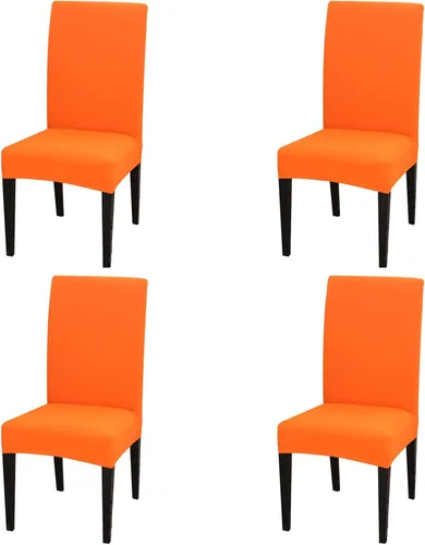Vista 9 de Dimatic Paquete de 2 fundas elásticas de licra para sillas de comedor, extraíbles y lavables, fundas protectoras para sillas de comedor, cocina